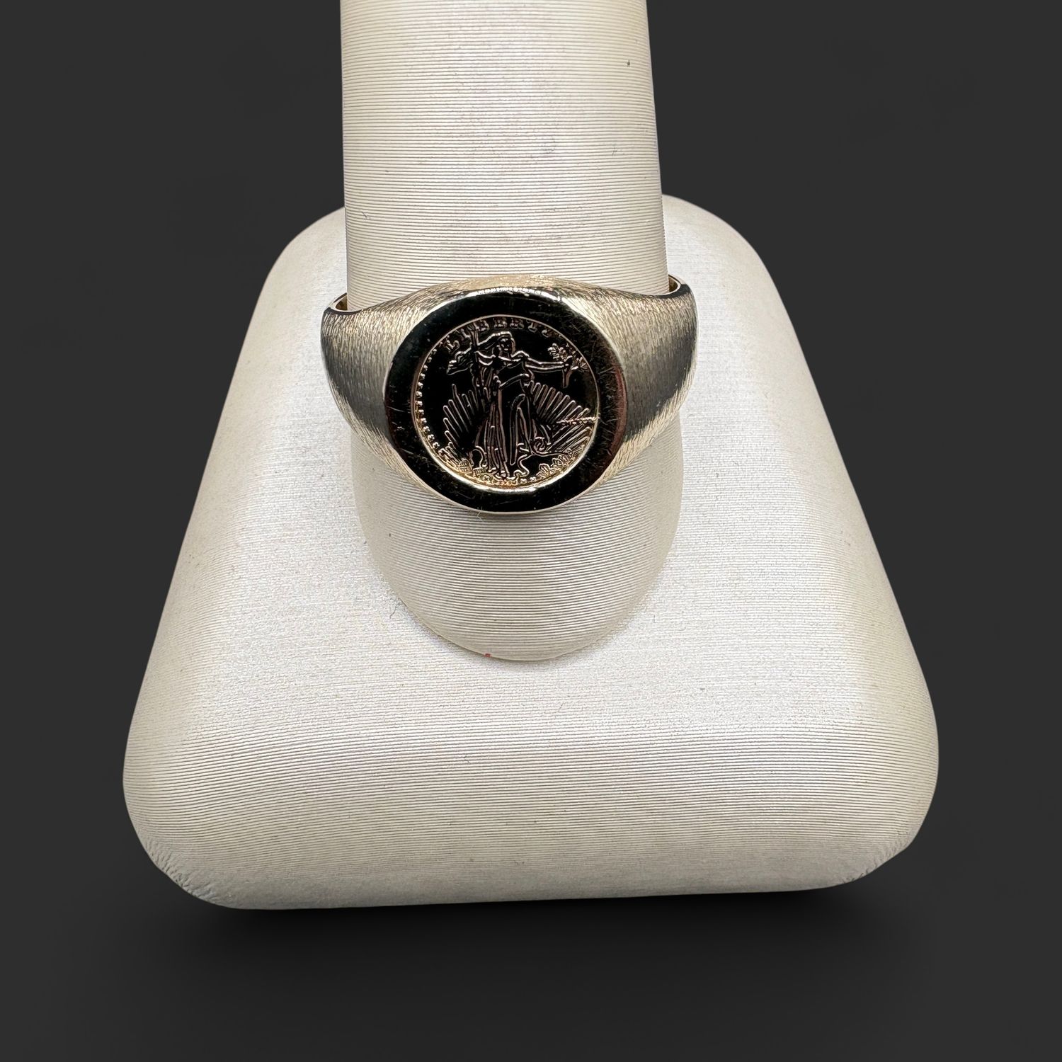 10K LIBERTY COIN REPLICA RING/YELLOW GOLD SIZE 10