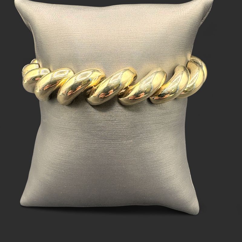 10K SAN MARCO/YELLOW GOLD BRACELET 7.5"