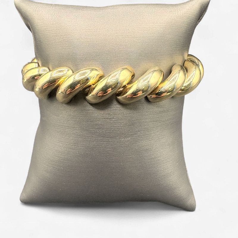 10K SAN MARCO/YELLOW GOLD BRACELET 7.5"