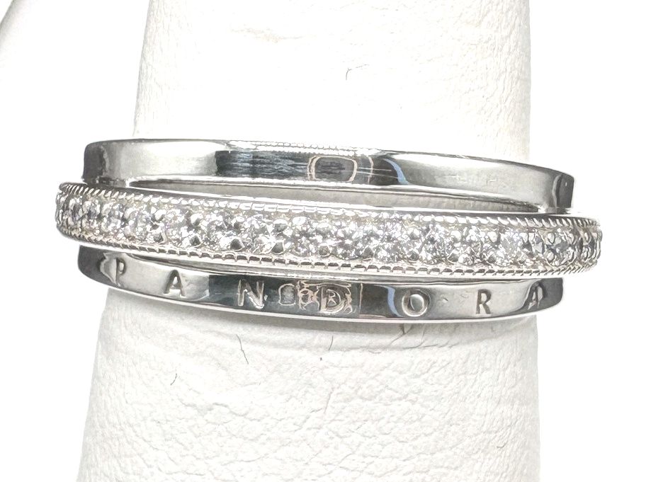 STERLING PANDORA CZ RING SIZE 7
