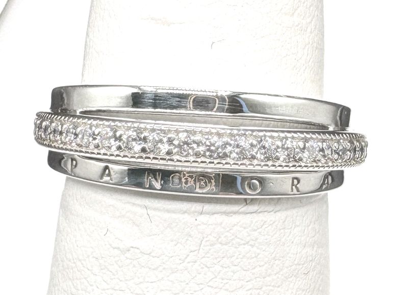 STERLING PANDORA CZ RING SIZE 7