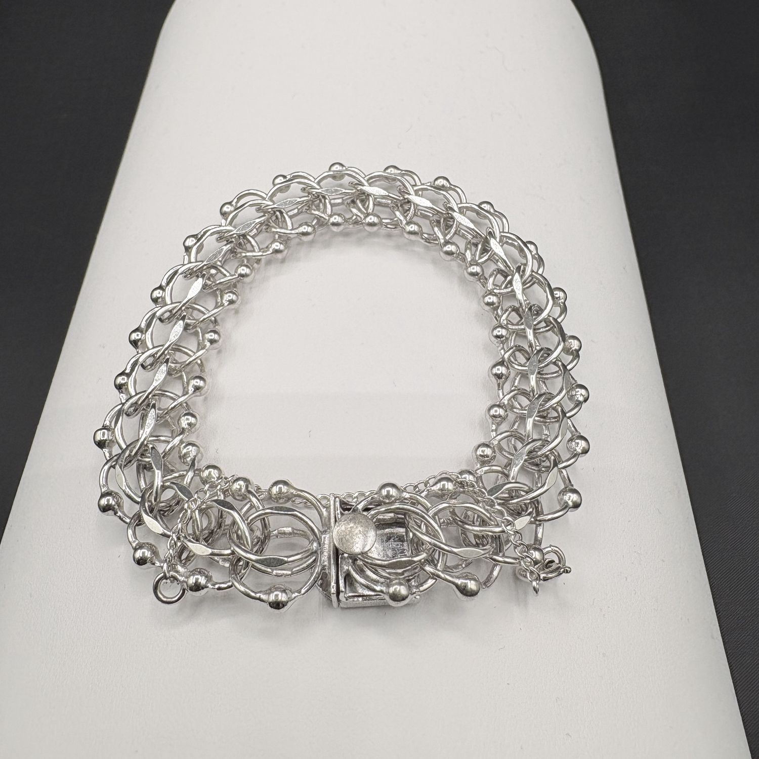 STERLING DOUBLE LINK BRACELET 7"