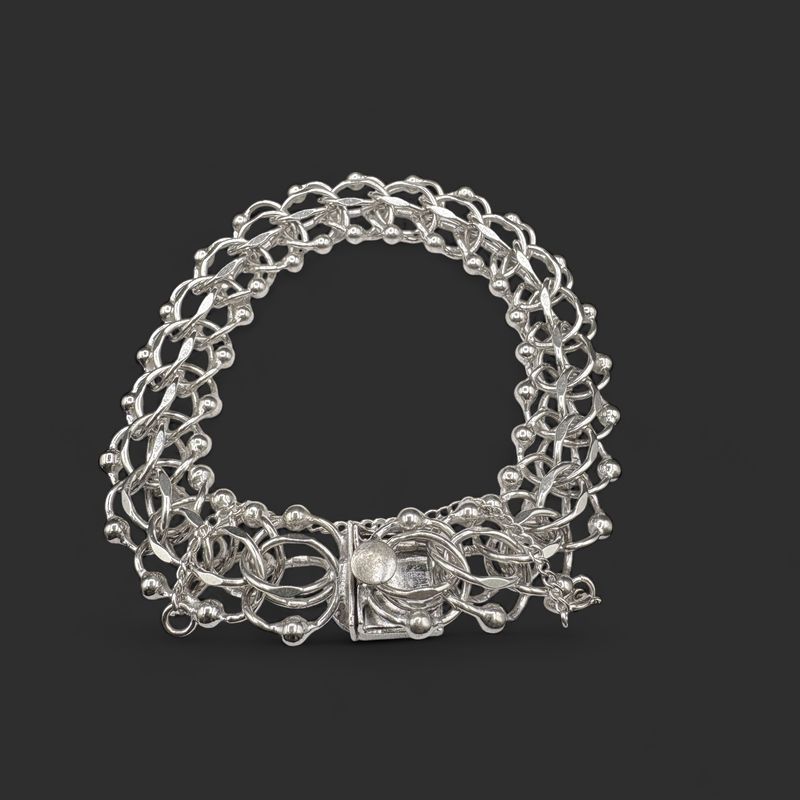 STERLING DOUBLE LINK BRACELET 7"