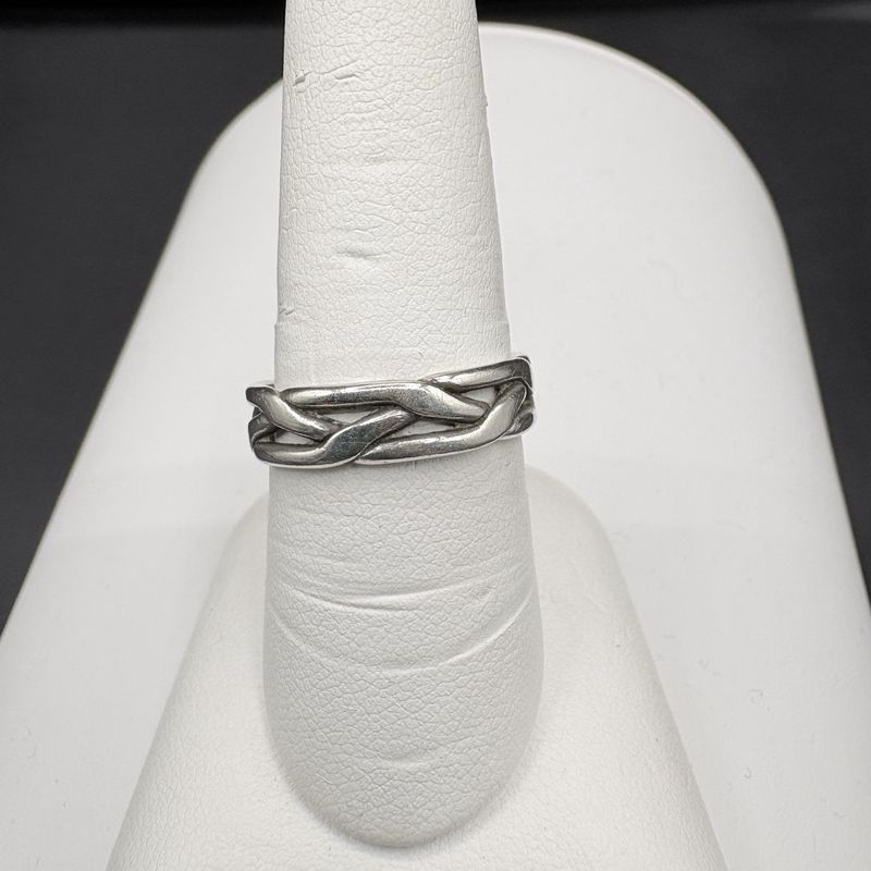 STERLING BRAIDED BAND SIZE 8