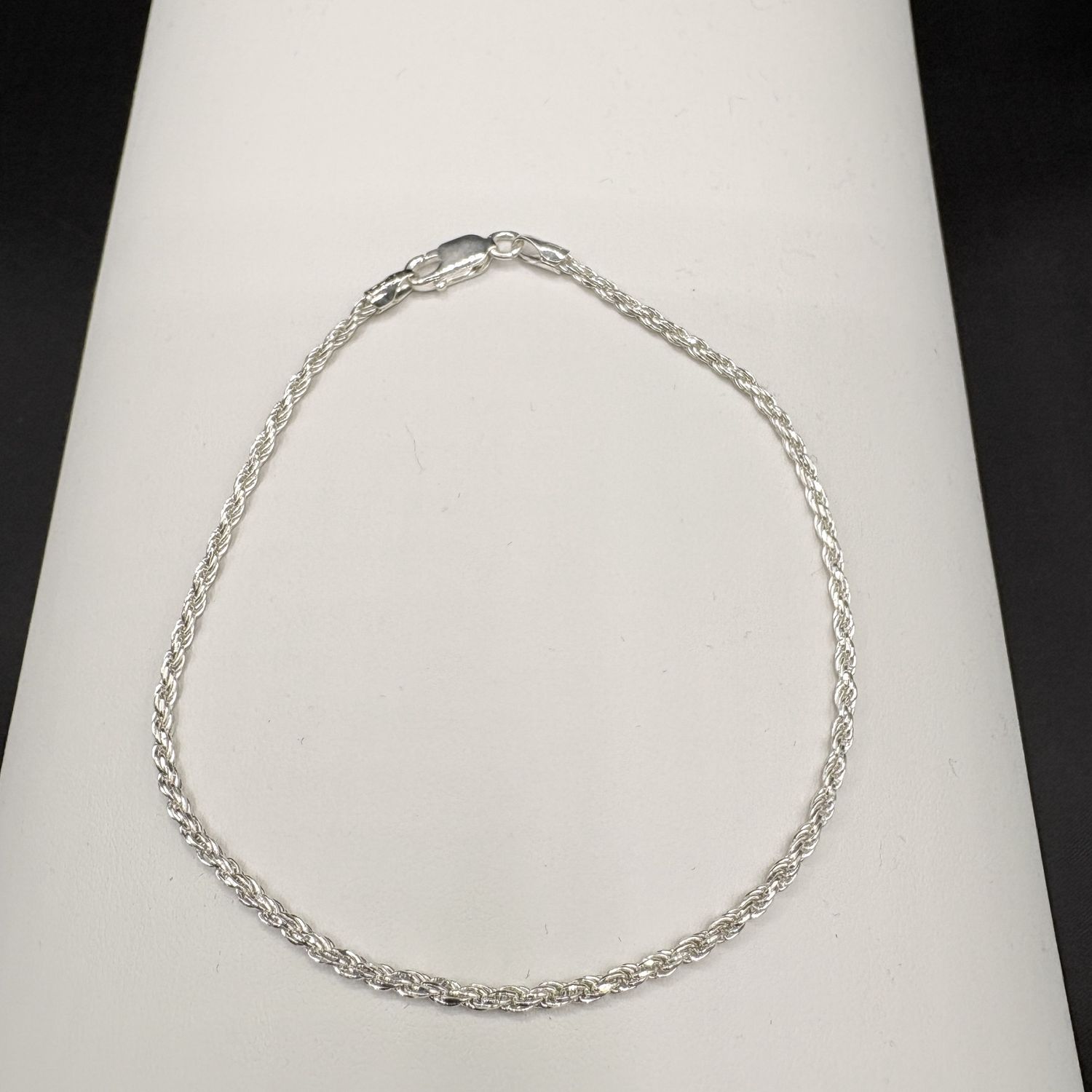 STERLING ROPE BRACELET 7"