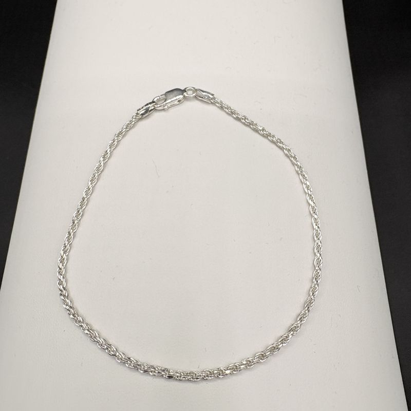 STERLING ROPE BRACELET 7"