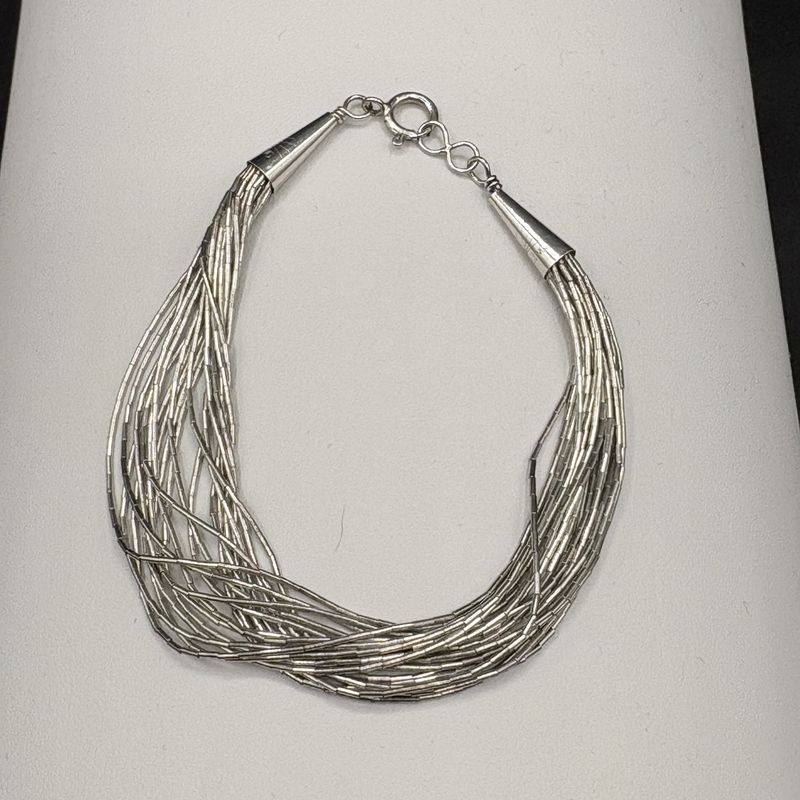 STERLING MULTI LIQUID SILVER BRACELET 7.5"