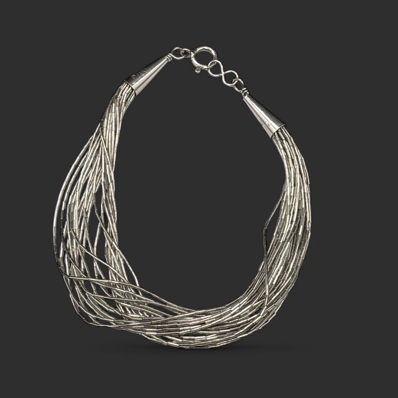 STERLING MULTI LIQUID SILVER BRACELET 7.5"