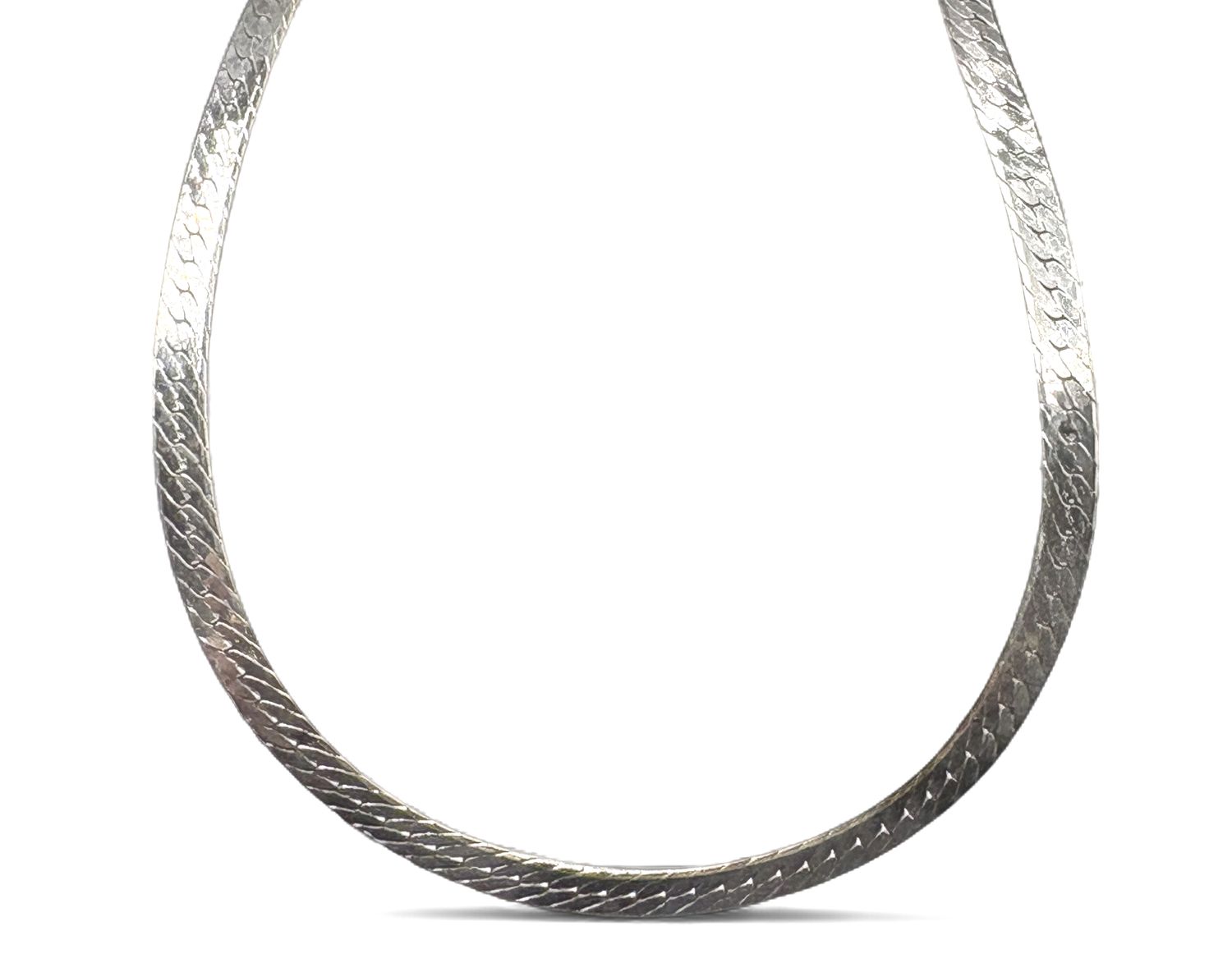 STERLING HERRINGBONE CHAIN 18"