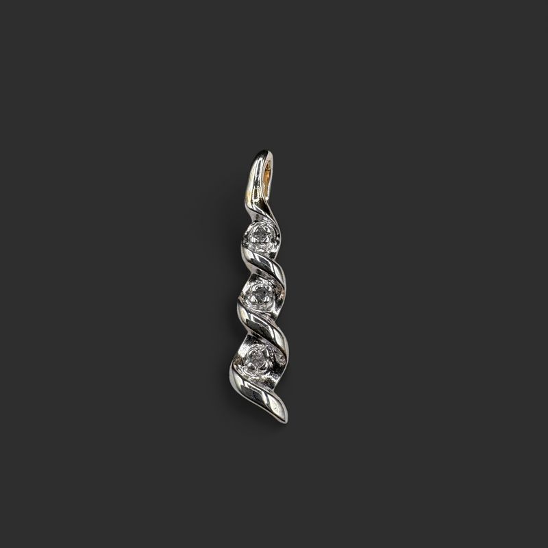 STERLING TWIST LAB GROWN DIAMOND PENDANT