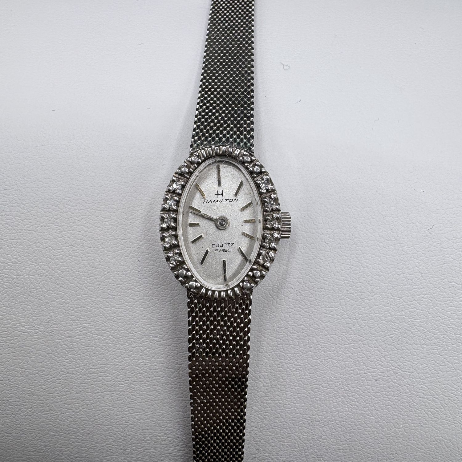 HAMILTON 12 NATIONAL DIAMOND WATCH /GOLD PLATED