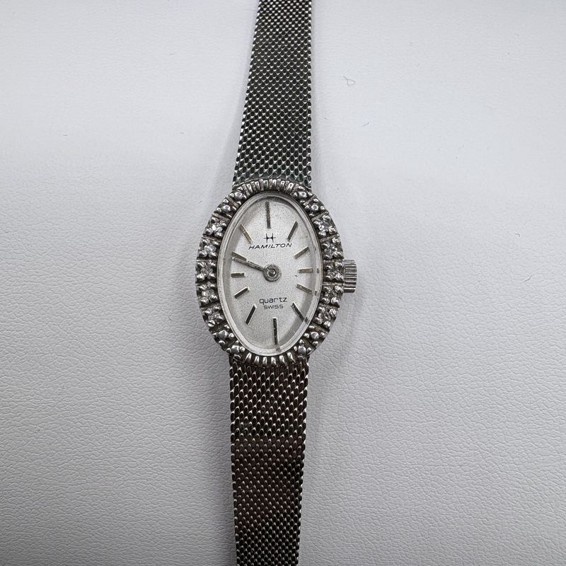 HAMILTON 12 NATIONAL DIAMOND WATCH /GOLD PLATED