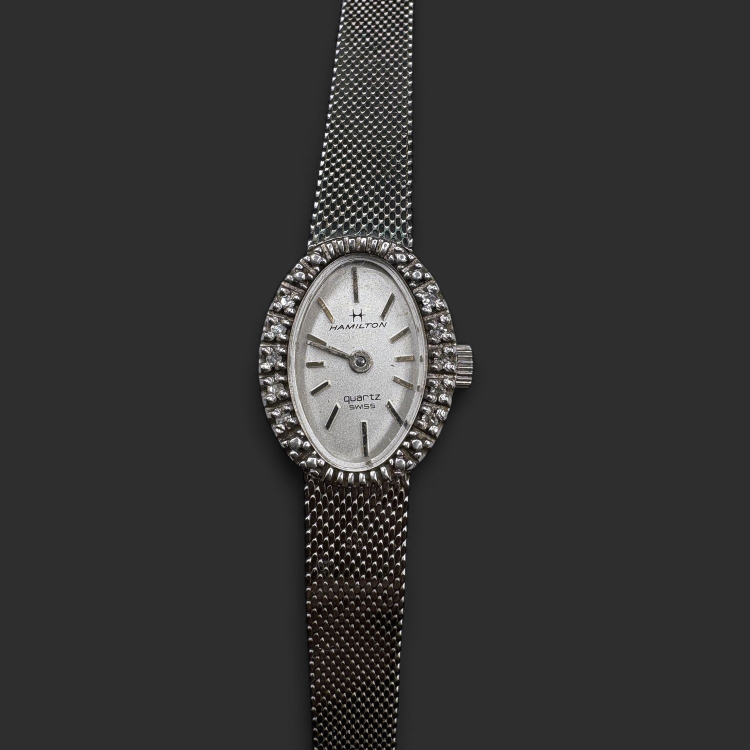HAMILTON 12 NATIONAL DIAMOND WATCH /GOLD PLATED