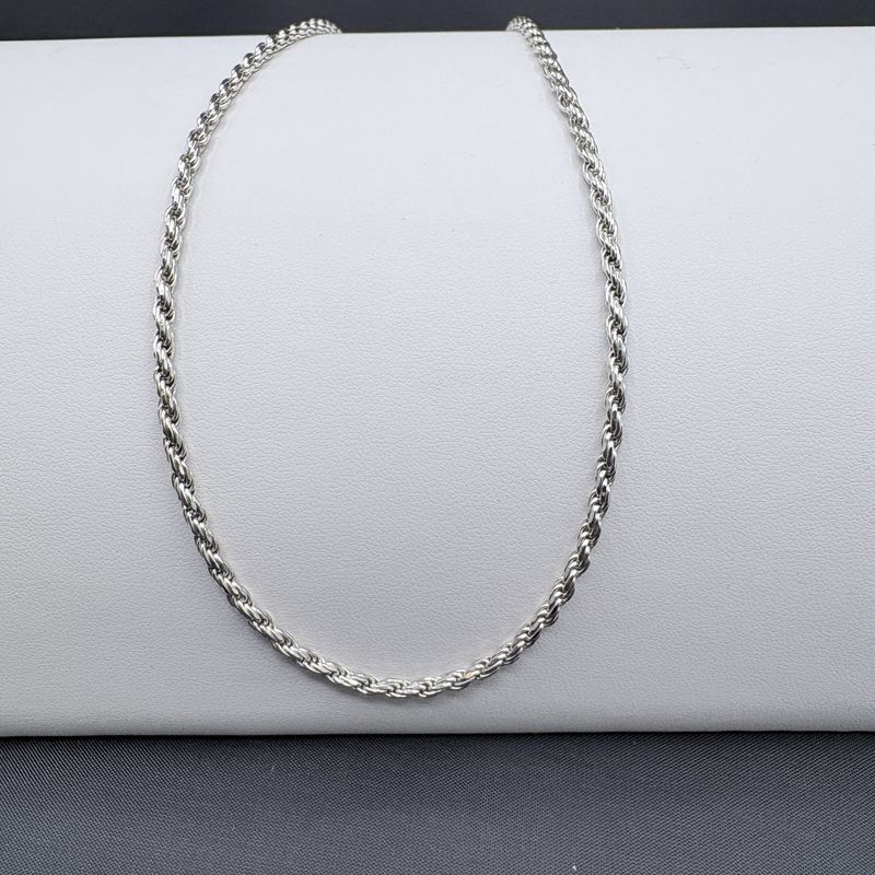 STERLING ROPE CHAIN 17"