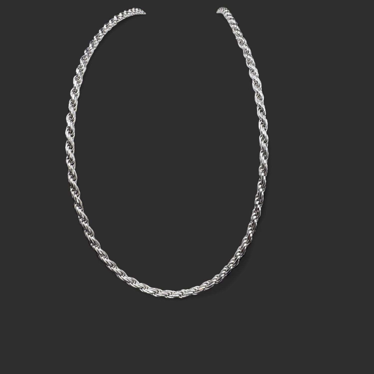 STERLING ROPE CHAIN 17"