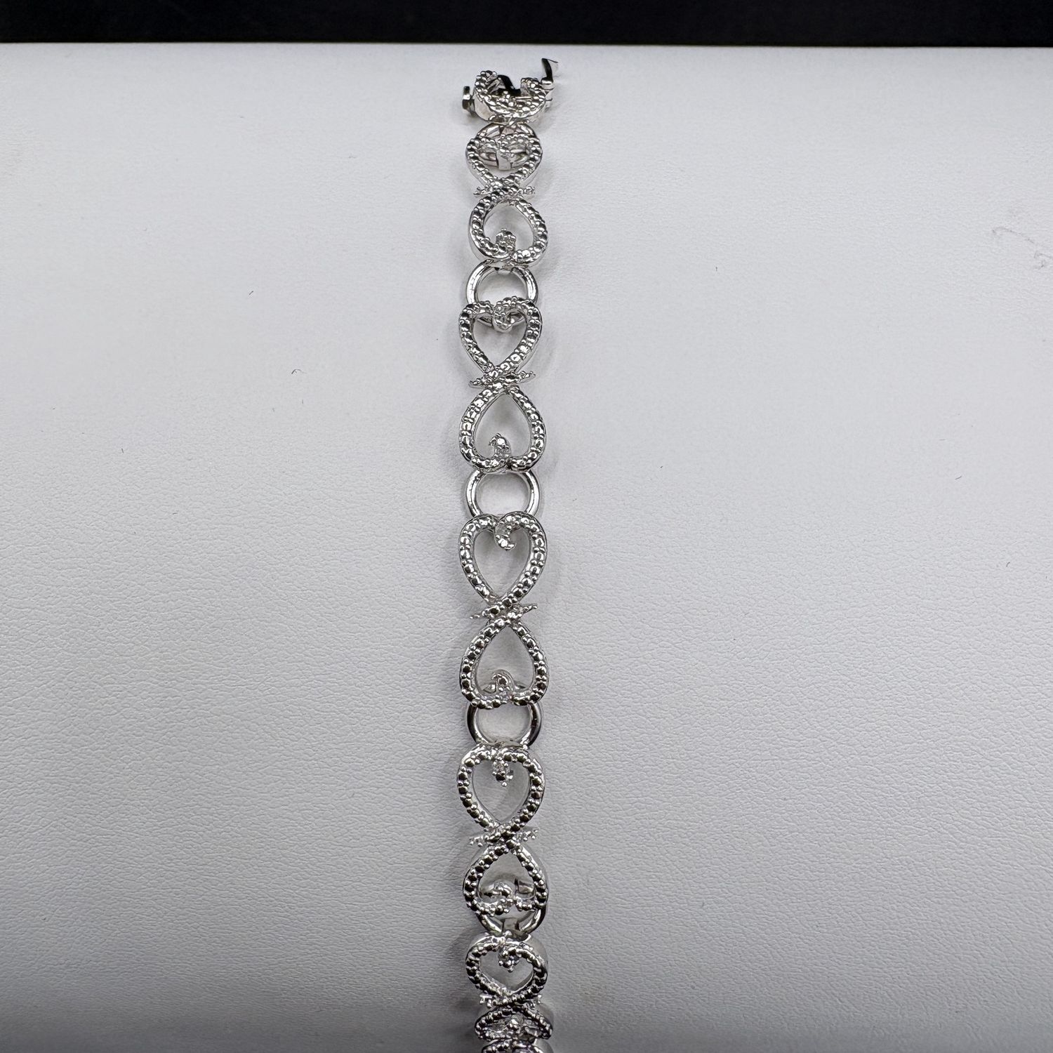 STERLING HEART INFINITY BRACELET 7.5"