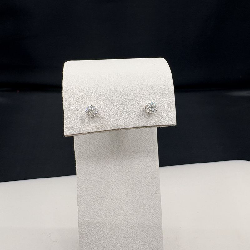 14K DIAMOND STUD EARRINGS IN YELLOW GOLD