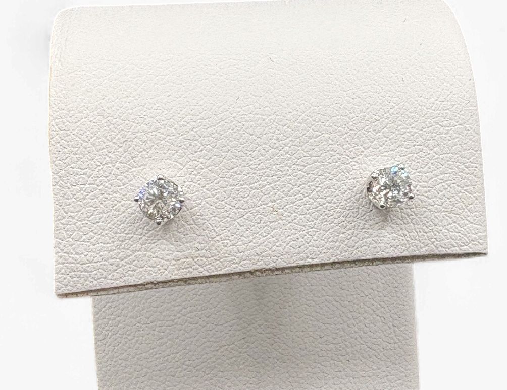 14K DIAMOND STUD EARRINGS IN YELLOW GOLD