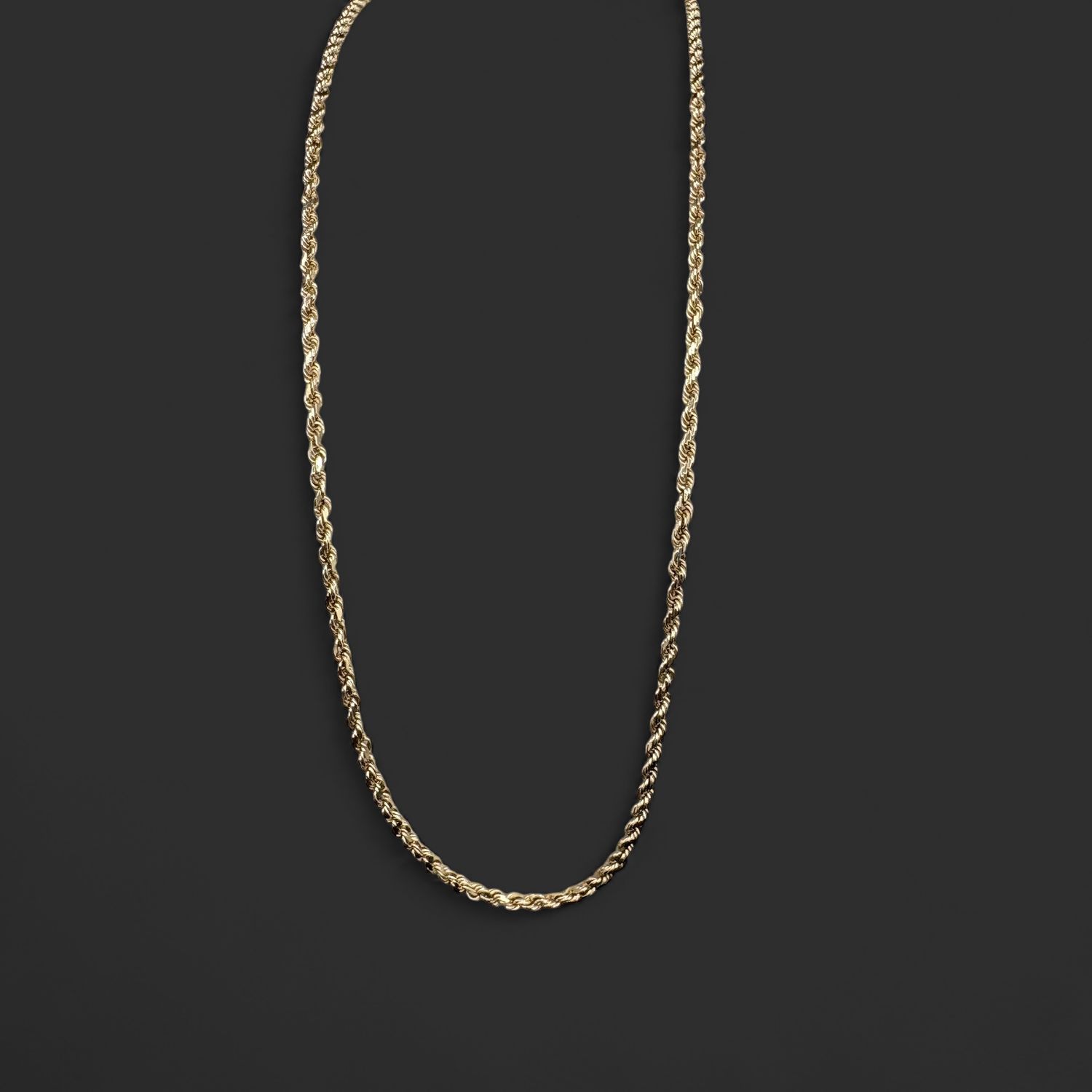 14K ROPE CHAIN 20" IN YELLOW GOLD