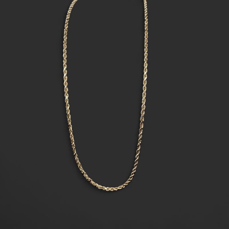 14K ROPE CHAIN 20" IN YELLOW GOLD