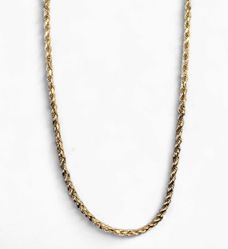 14K ROPE CHAIN 20" IN YELLOW GOLD