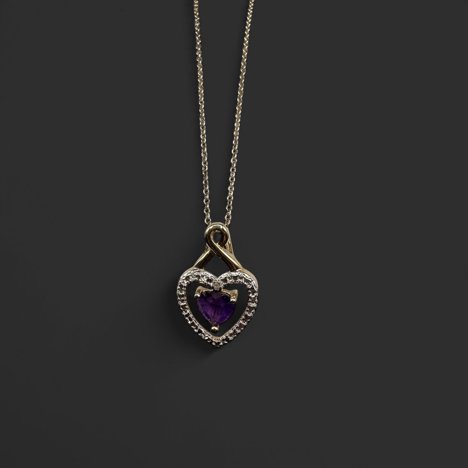 STERLING GOLD PLATED DOUBLE HEART WITH 20" CHAIN