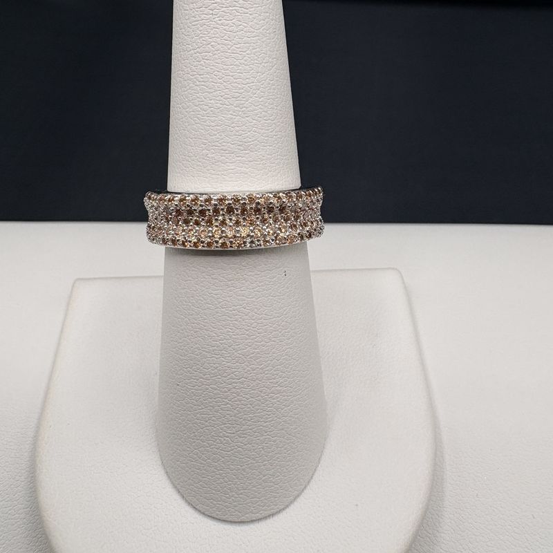 STERLING PAVE COPPER COLOR CZ BAND SIZE 6.5