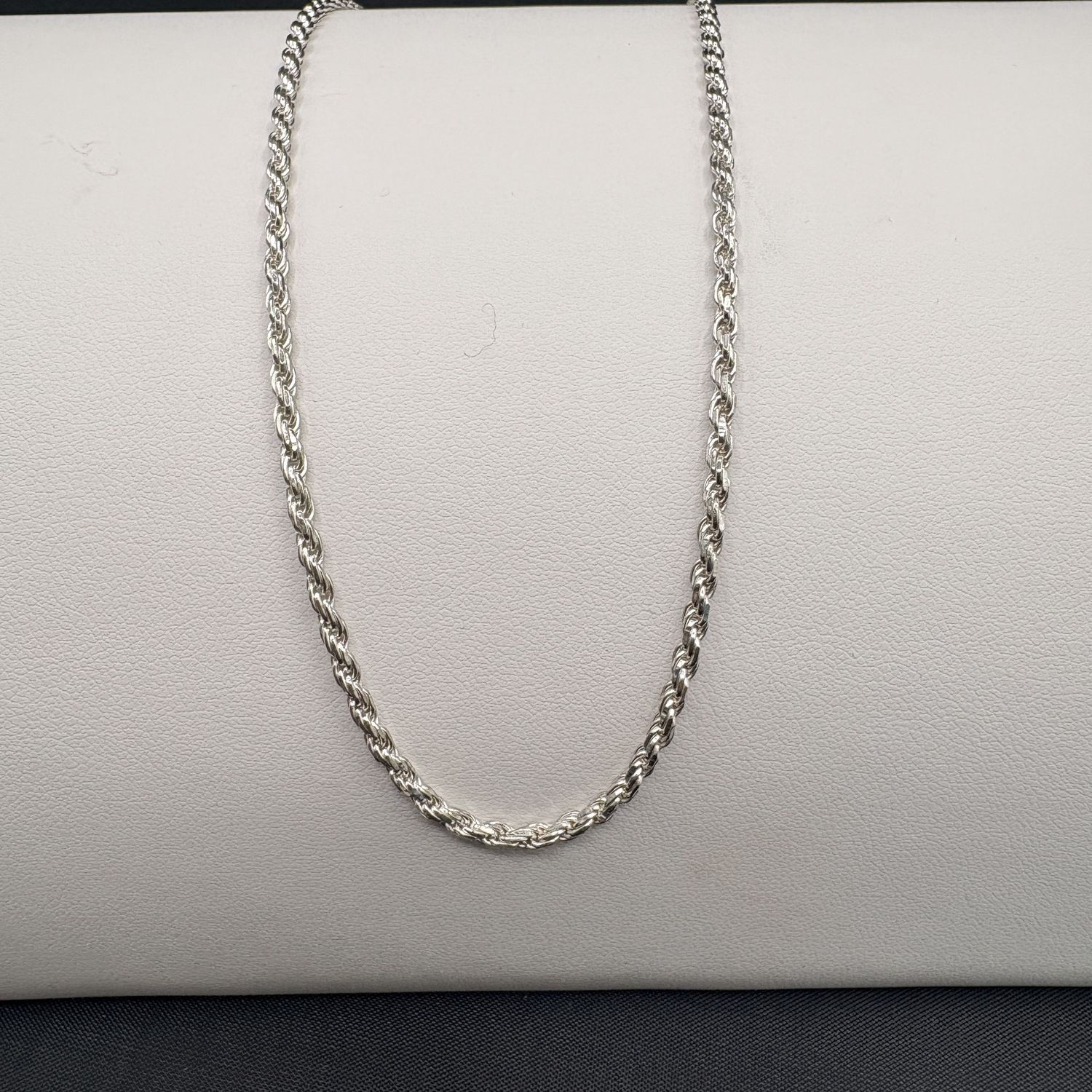 STERLING ROPE CHAIN  17"