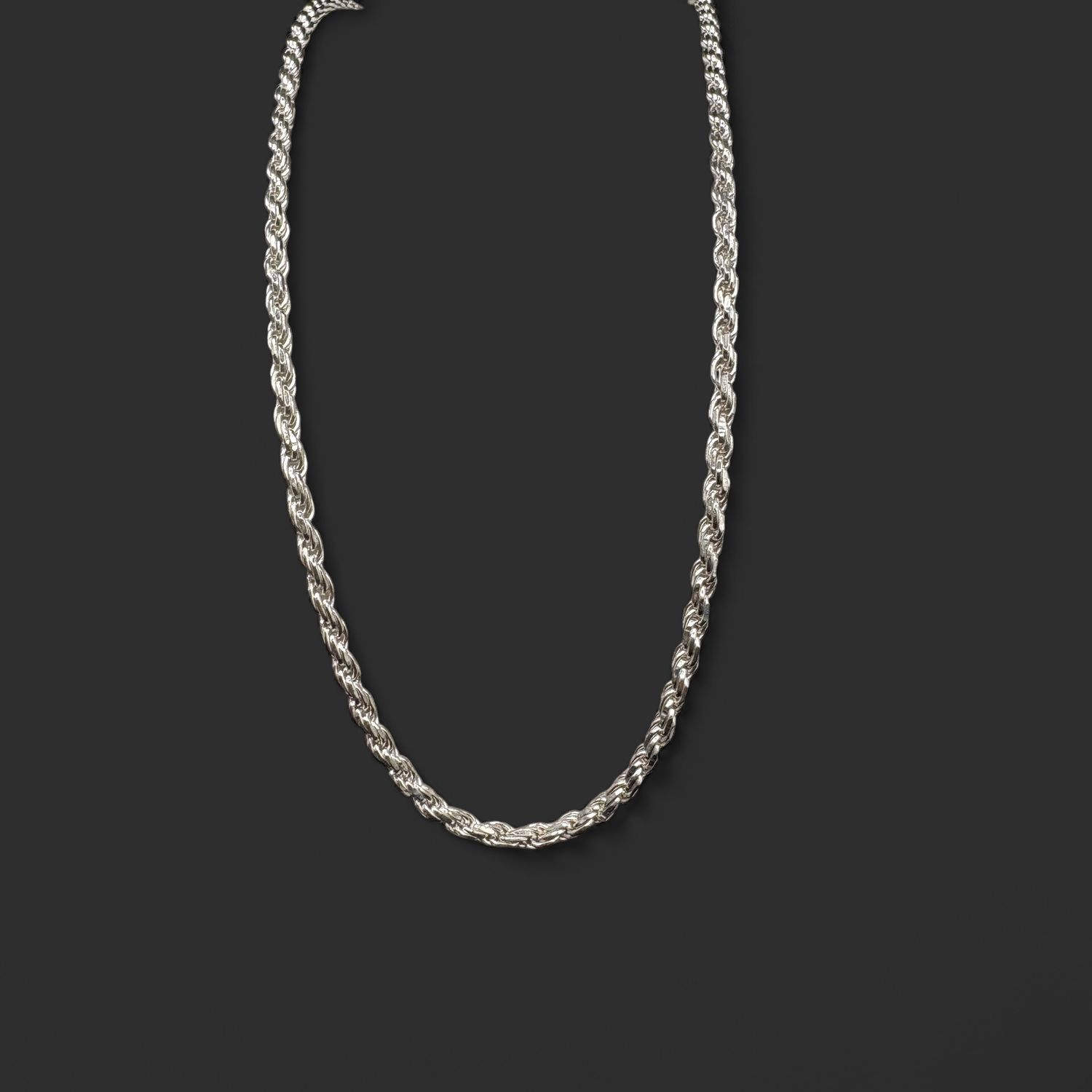 STERLING ROPE CHAIN  17"