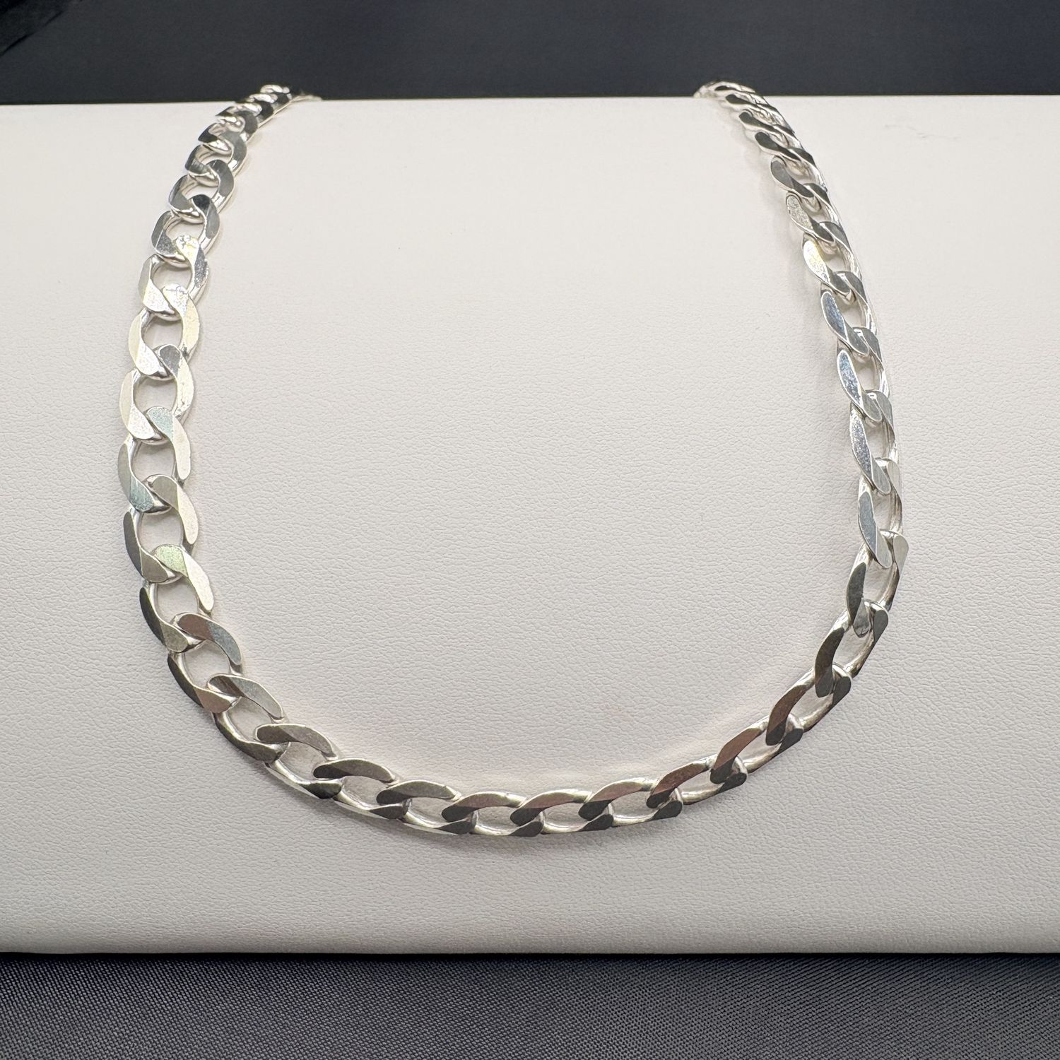 STERLING CUBAN CHAIN 24"