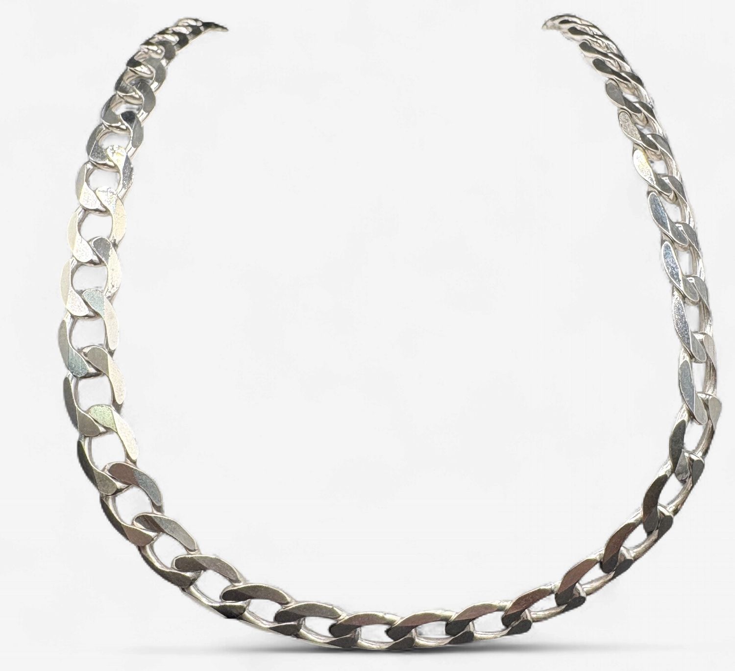 STERLING CUBAN CHAIN 24"