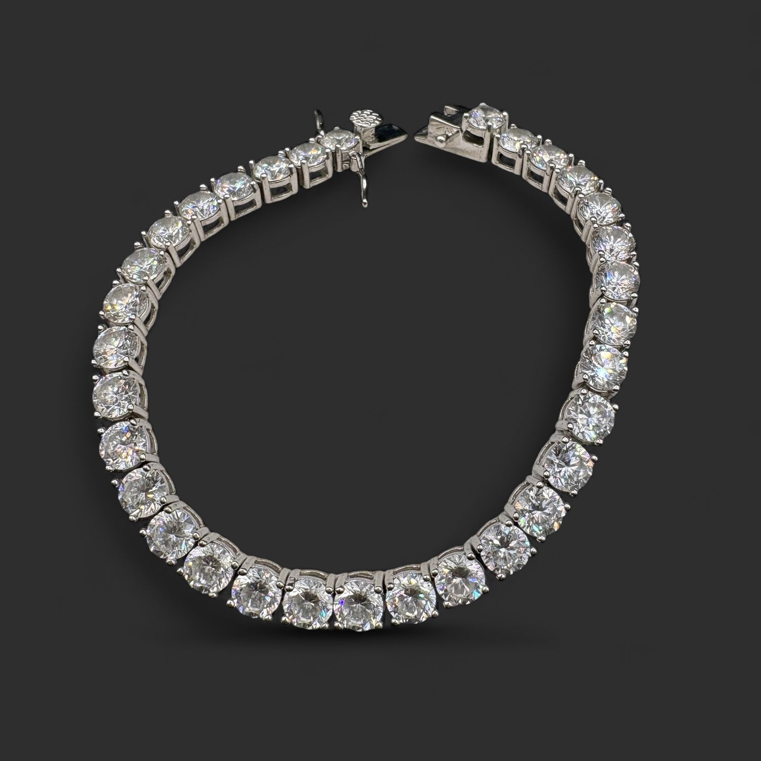 STERLING CZ TENNIS BRACELET 7"