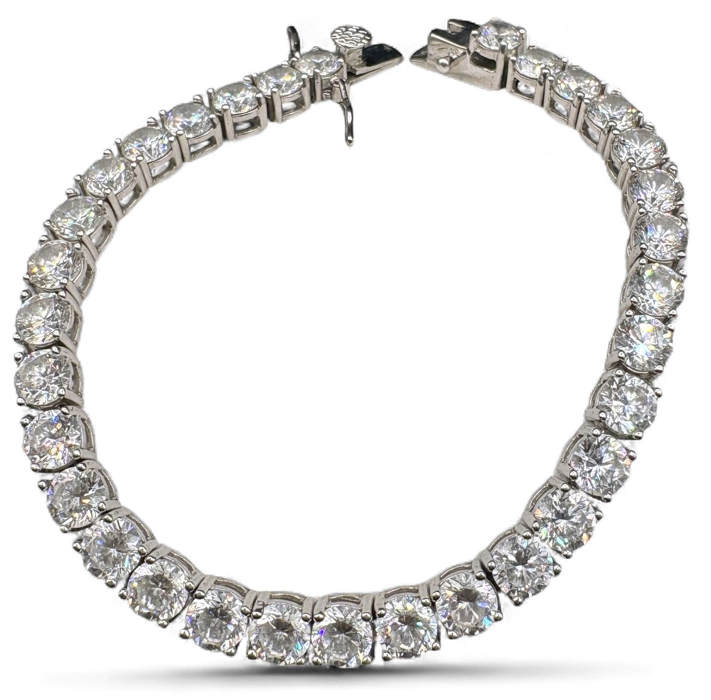 STERLING CZ TENNIS BRACELET 7"