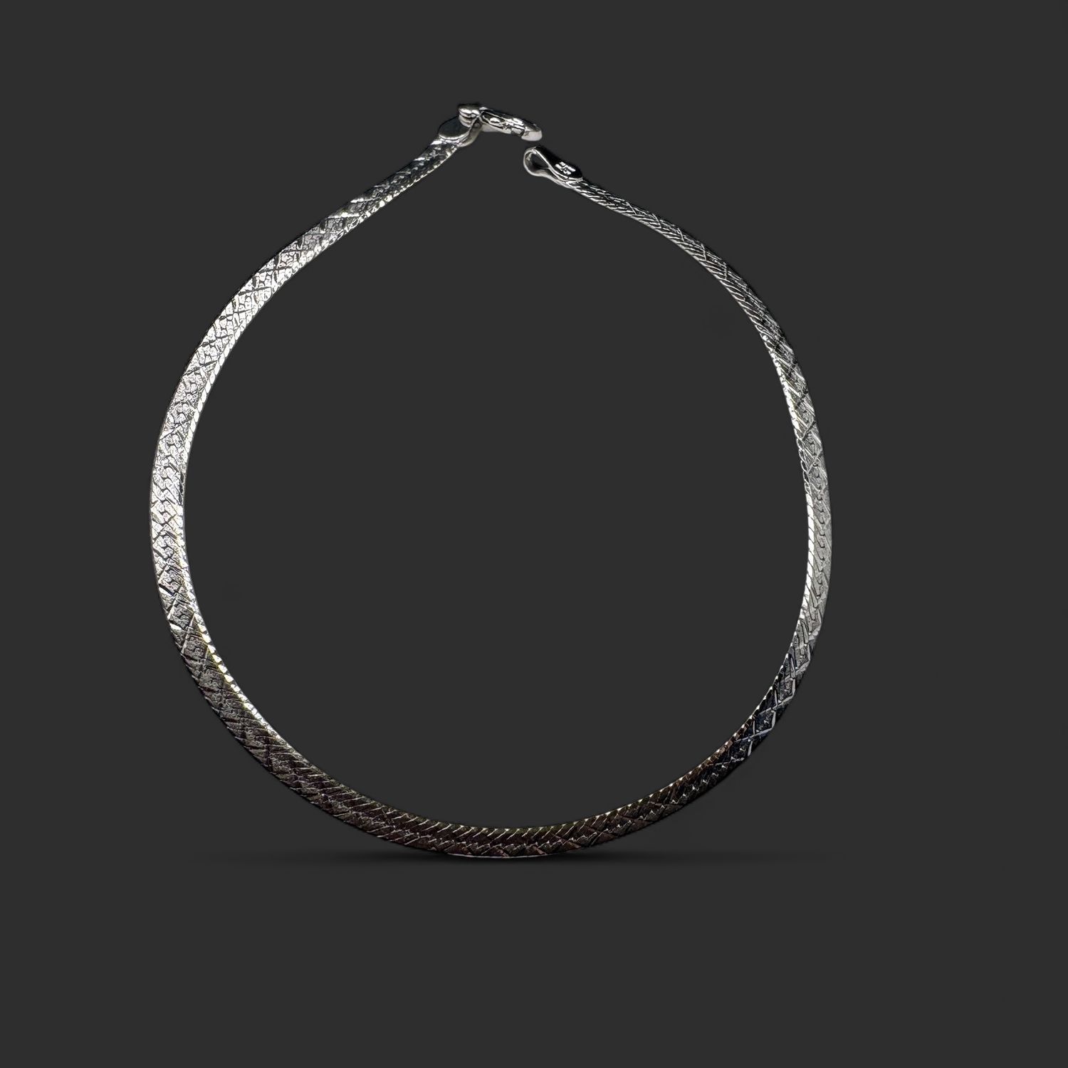 STERLING HERRINGBONE BRACELET 7.5"