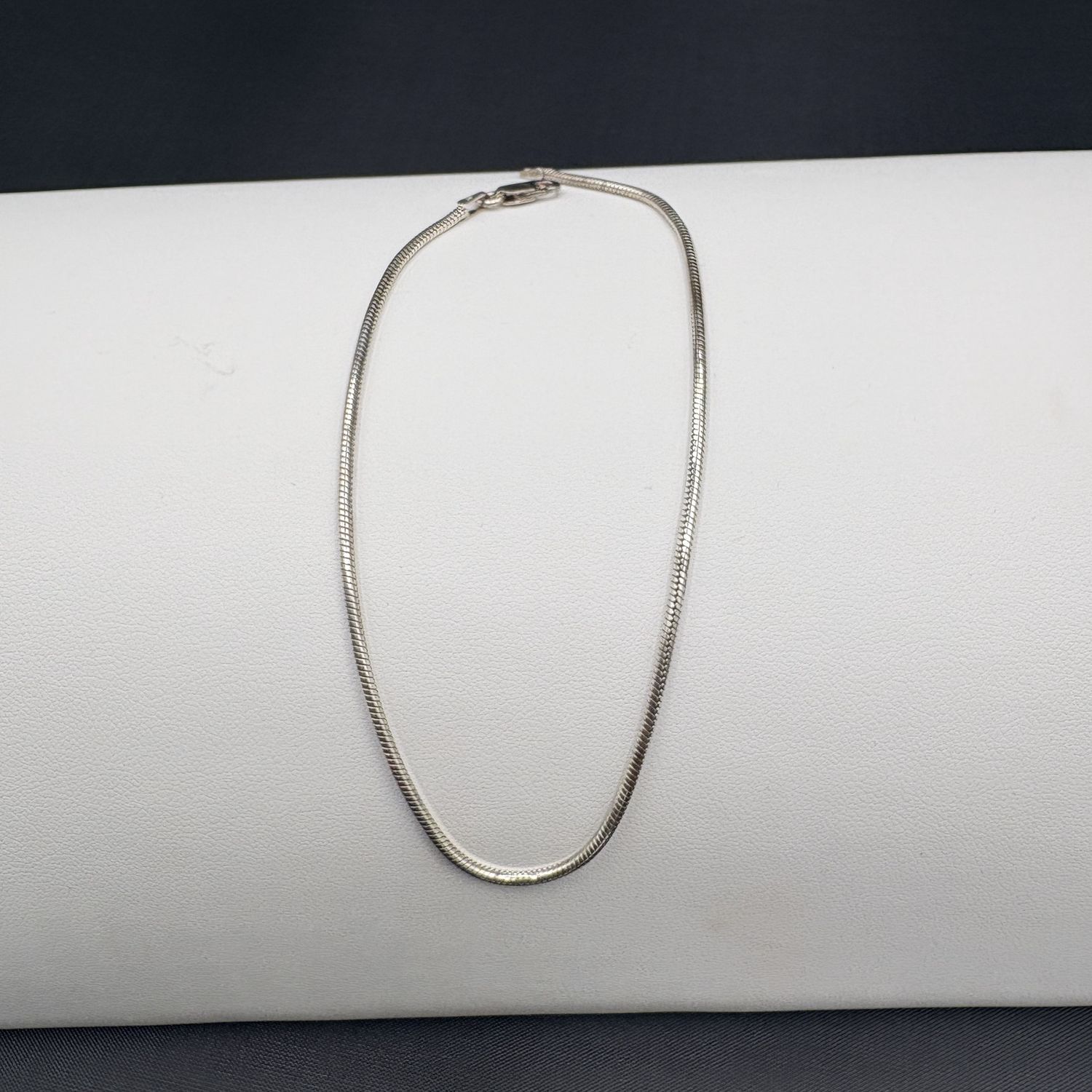 STERLING SNAKE ANKLET 9"