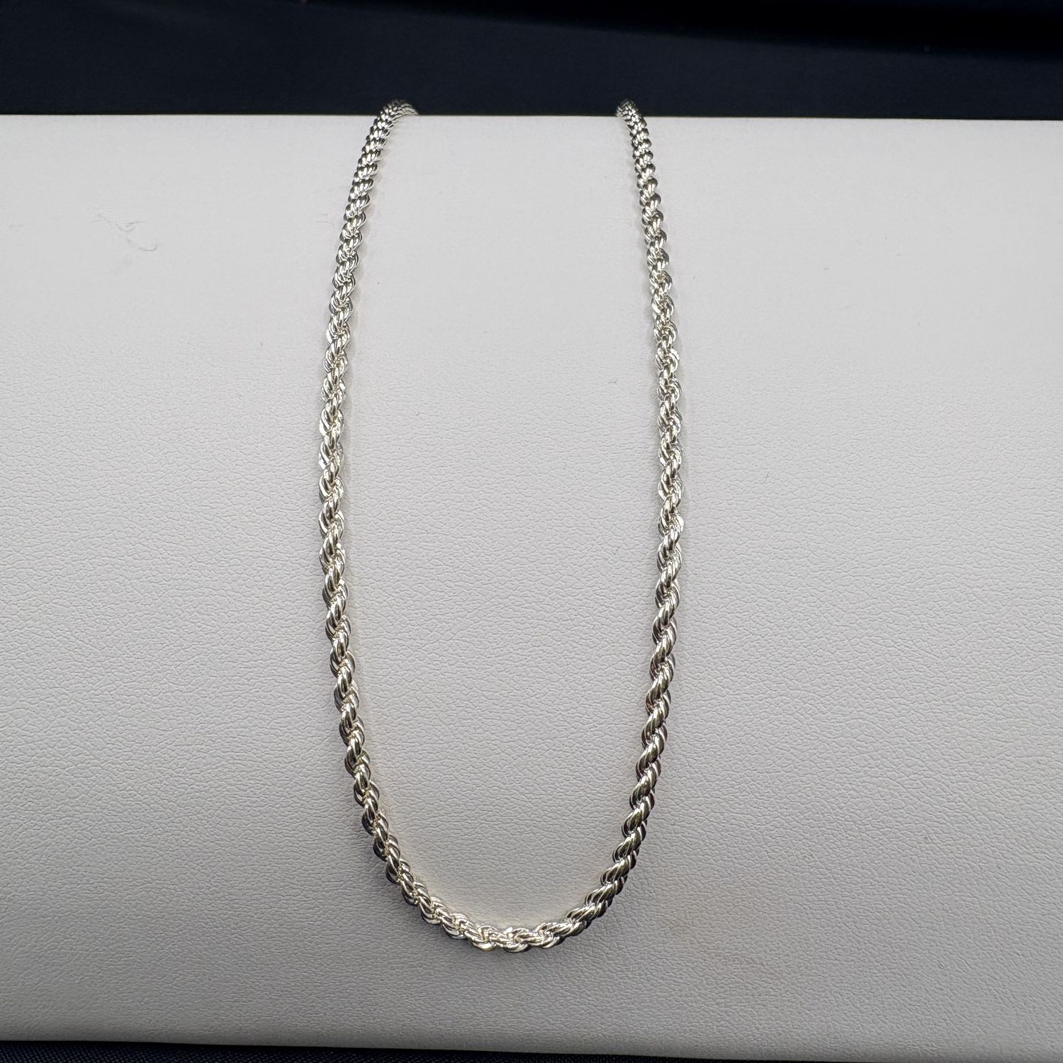 STERLING ROPE CHAIN   17"