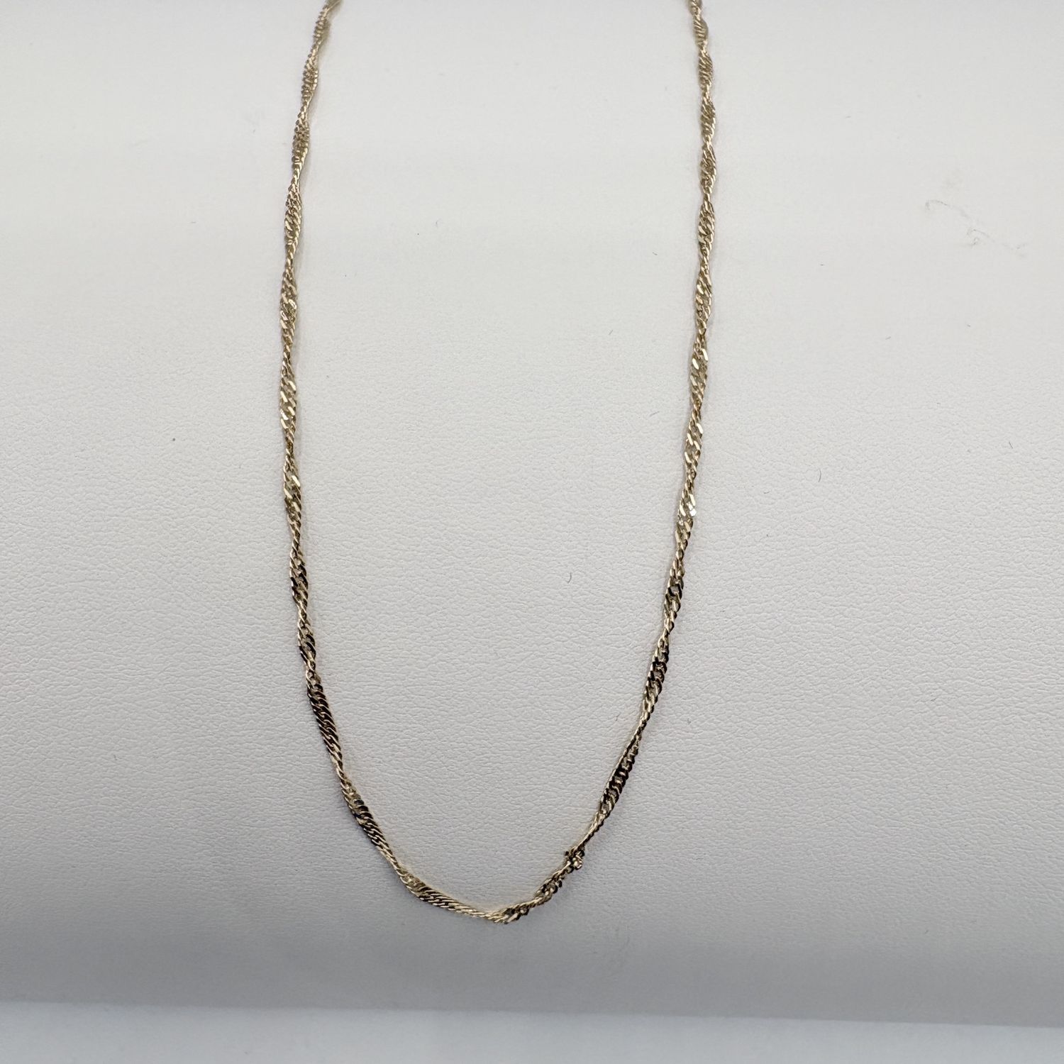 14K TWISTED SPARKLE SINGAPORE CHAIN 18"