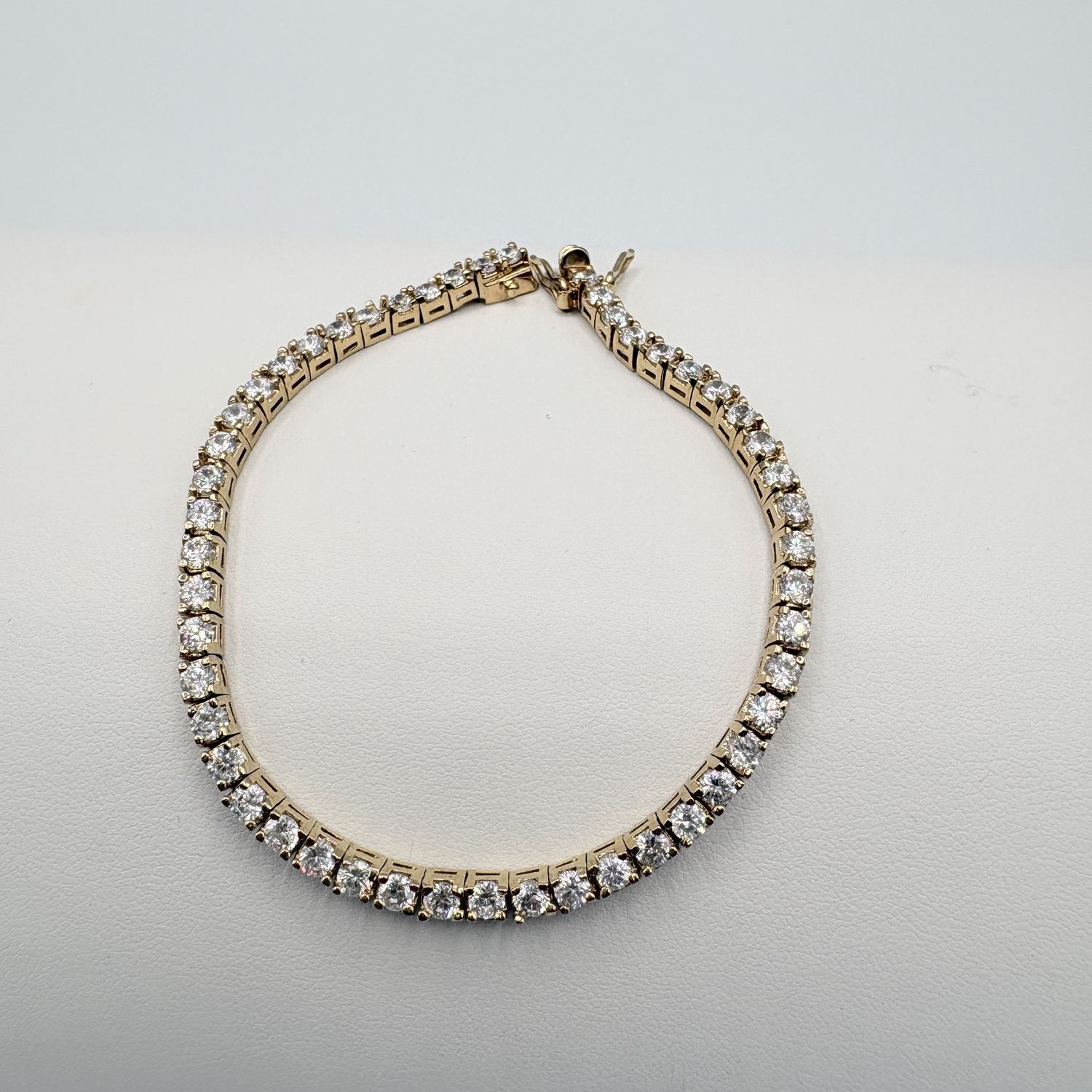 GOLD TONE CZ TENNIS  BRACELET