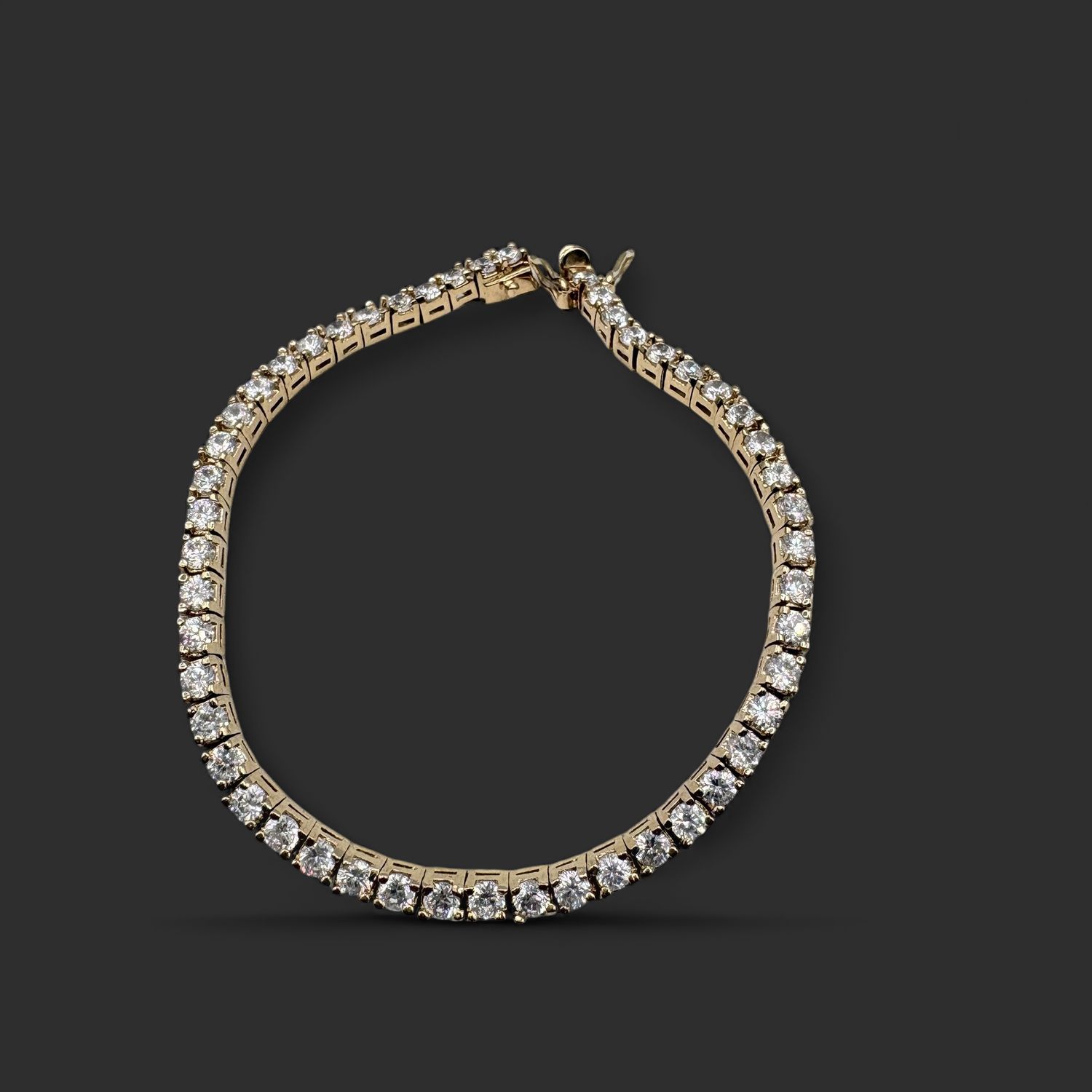 GOLD TONE CZ TENNIS  BRACELET