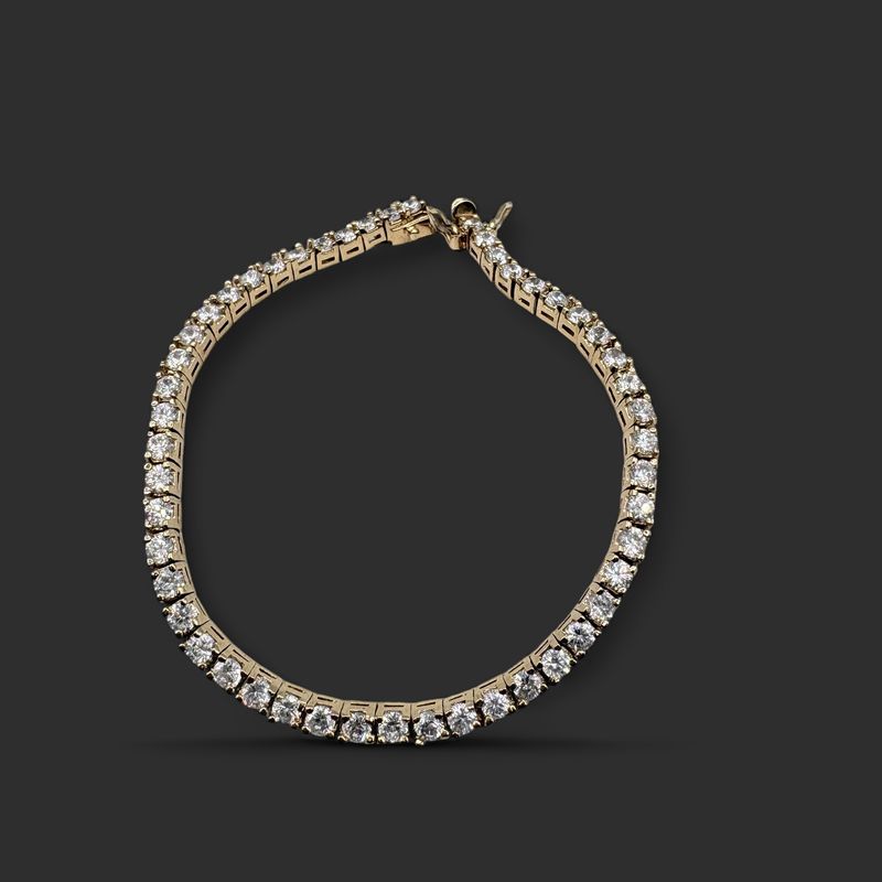 GOLD TONE CZ TENNIS  BRACELET