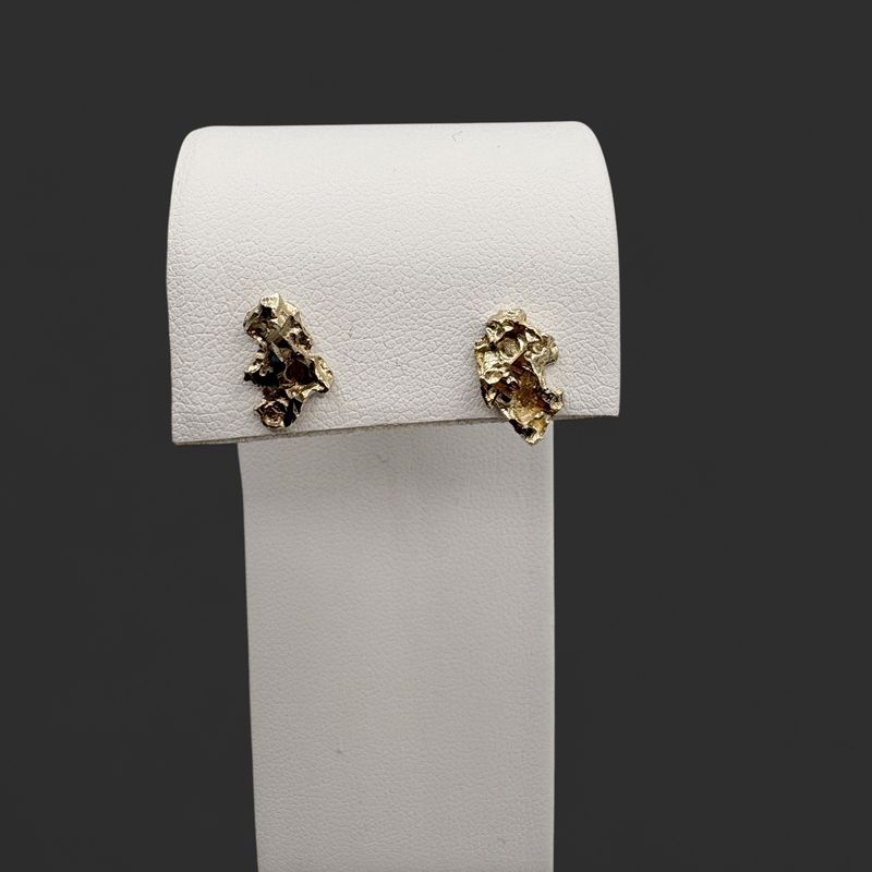 10K NUGGET EARRING STUD