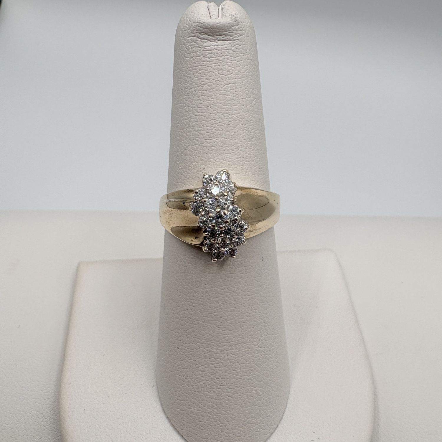 10K YELLOW GOLD  CZ WATERFALL RING SIZE 6.75