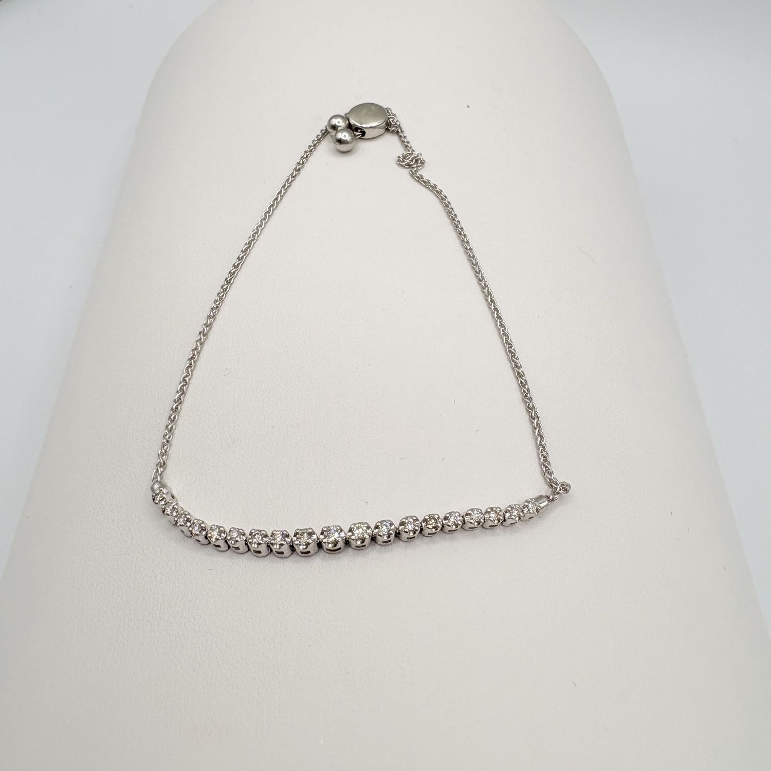 10K DIAMOND ADJUSTABLE BRACELET UP TO 8"