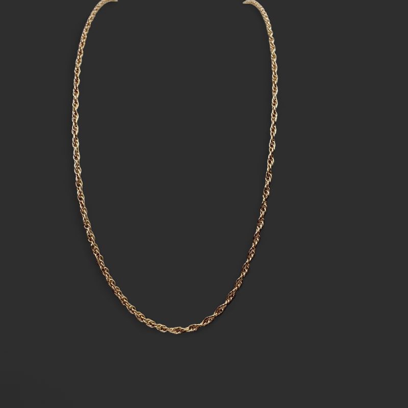 14K LOOSE ROPE CHAIN 22" IN YELLOW GOLD