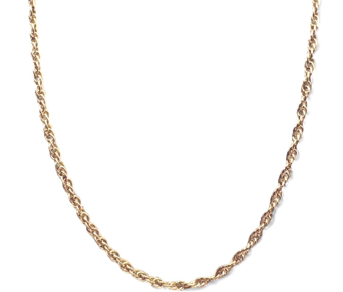 14K LOOSE ROPE CHAIN 22" IN YELLOW GOLD