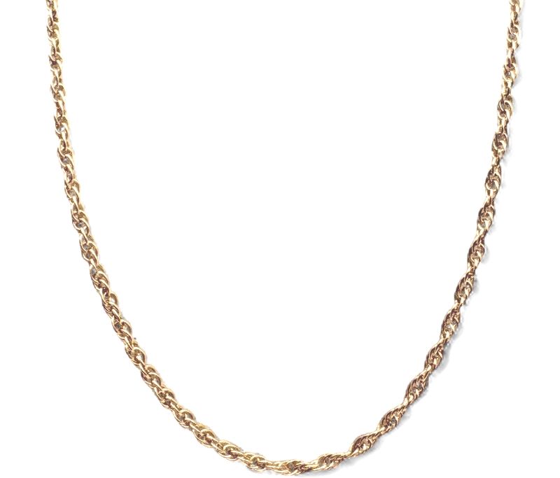 14K LOOSE ROPE CHAIN 22" IN YELLOW GOLD