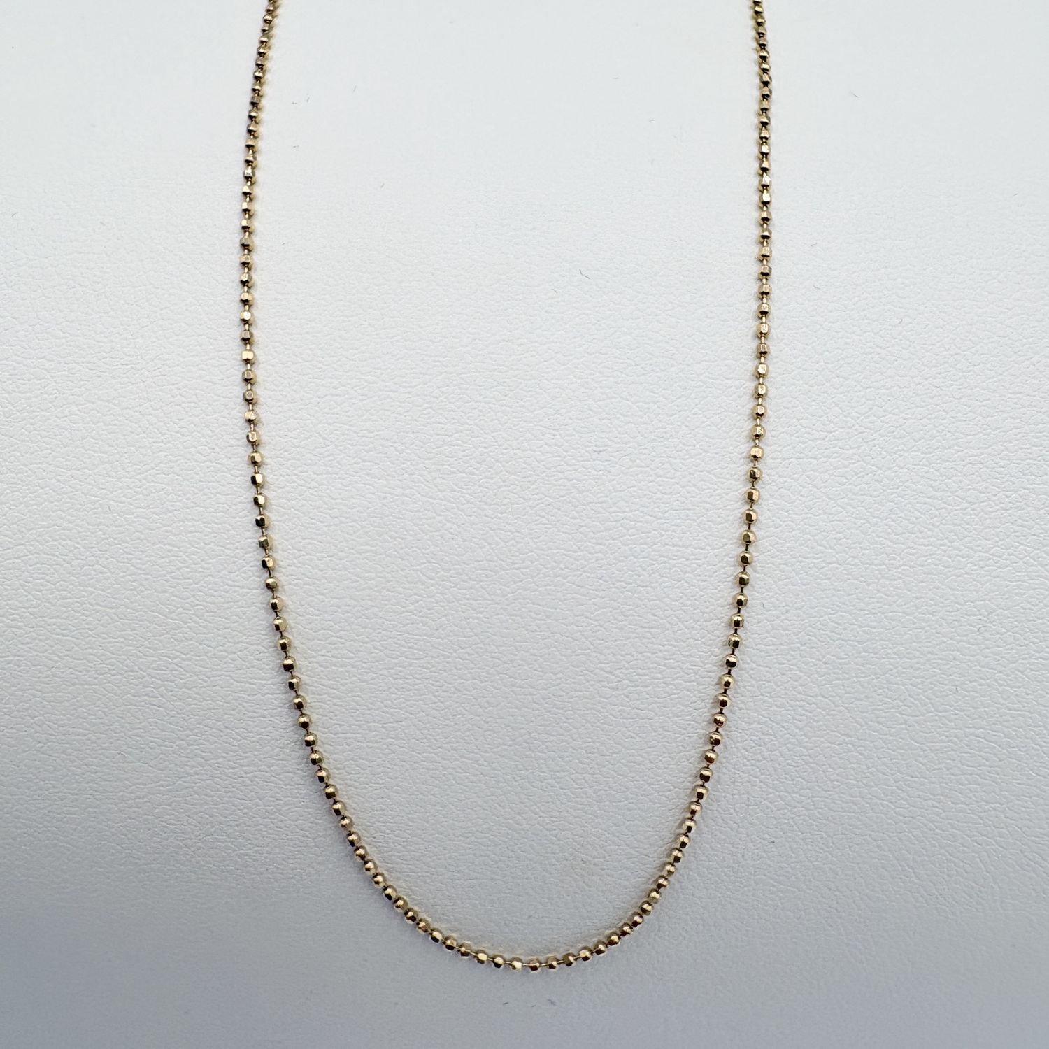 14K BEADED CHAIN 26" IN YELLOW GOLD