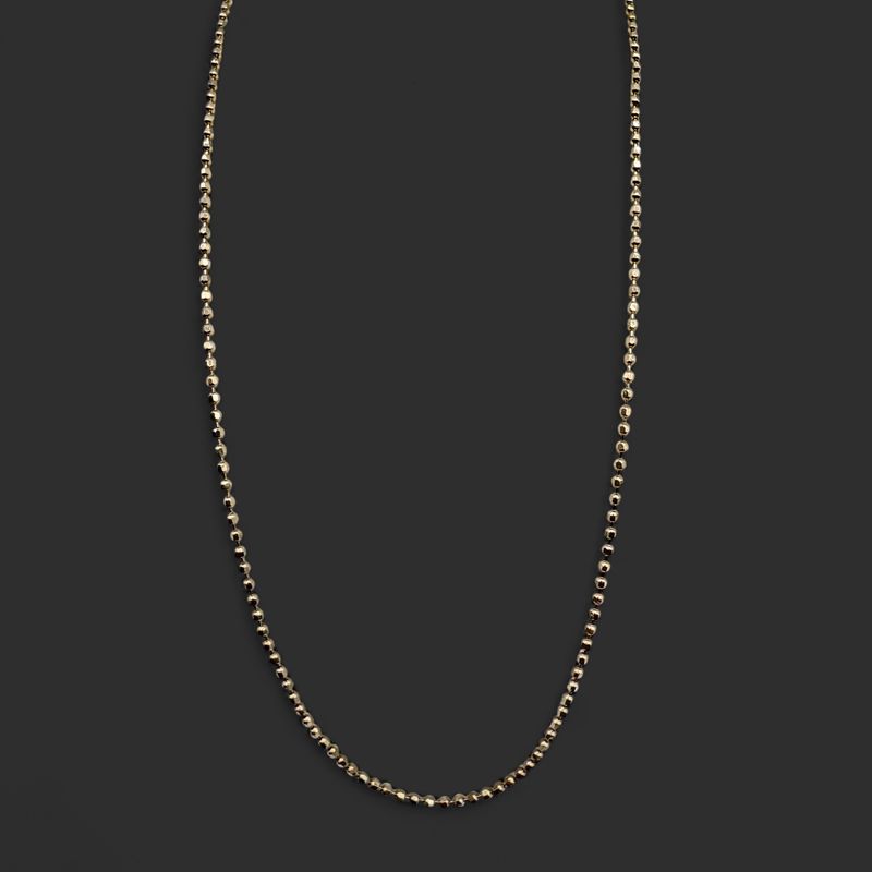 14K BEADED CHAIN 26" IN YELLOW GOLD