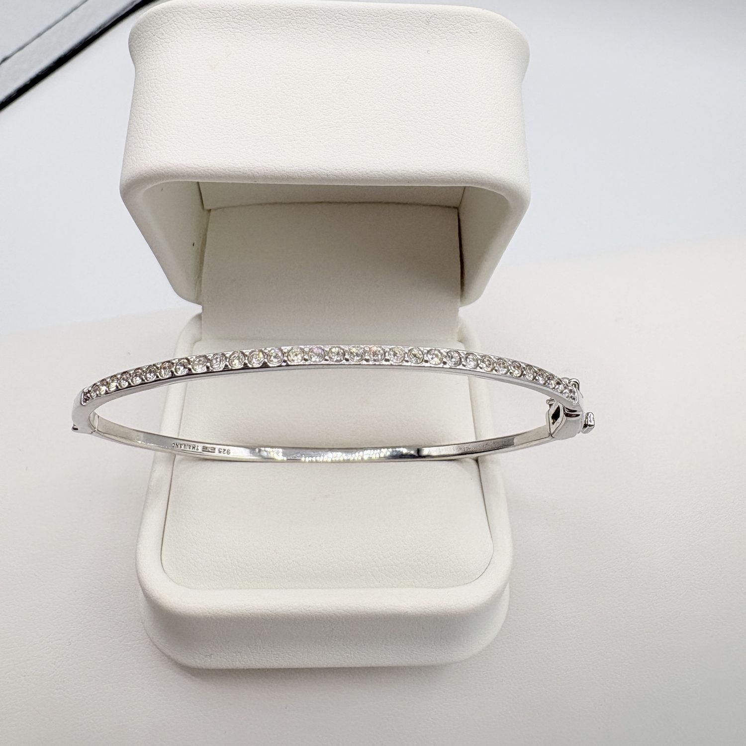 STERLING CZ BANGLE BRACELET