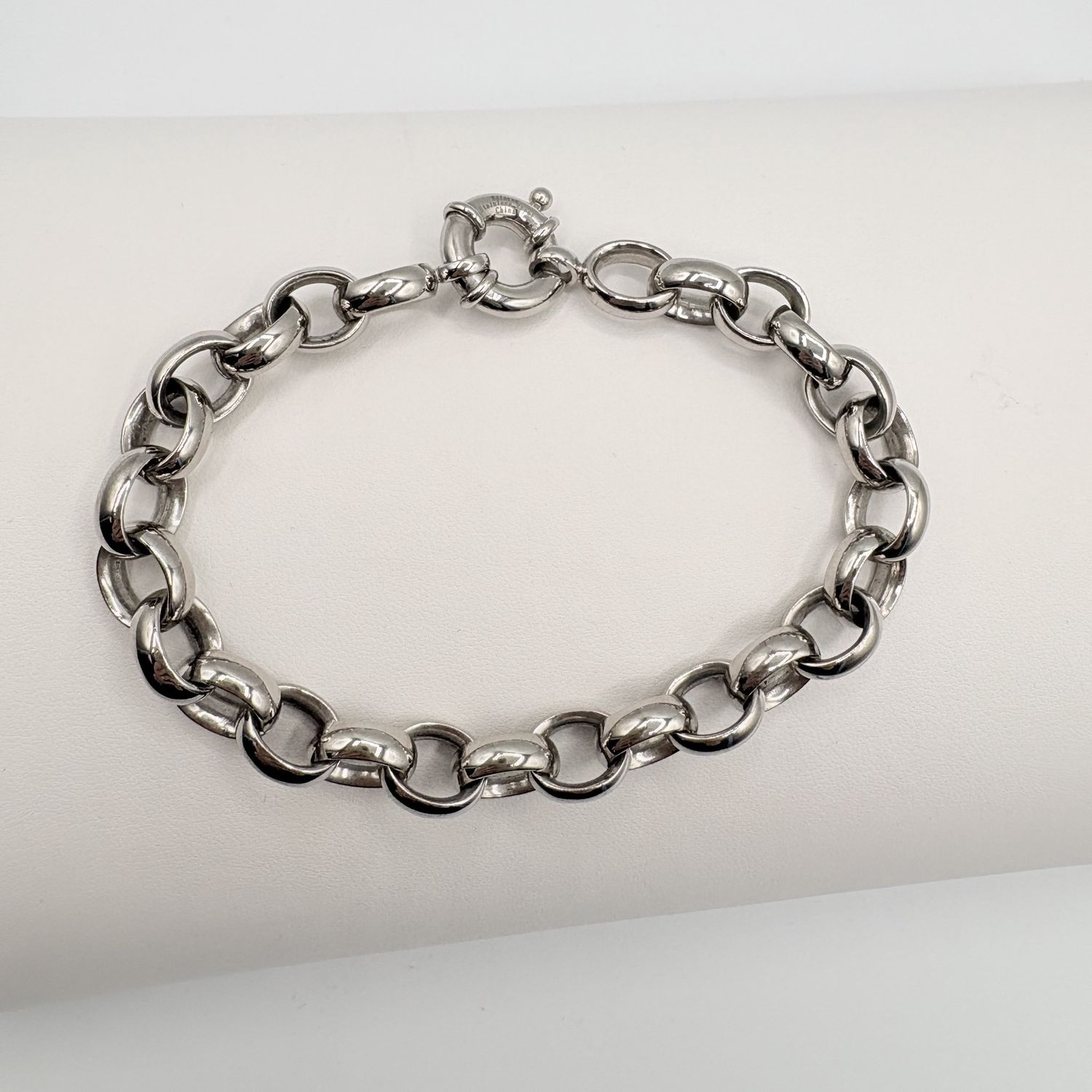 STAINLESS ROLO LINK BRACELET 9.5"